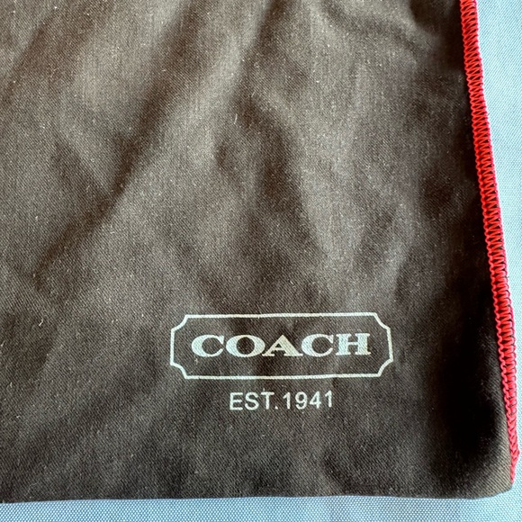 Coach Brown with Red Drawstring Dust Bag Size 18.5”x15” - Picture 2 of 8